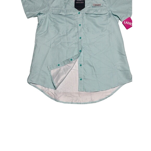 Habit Pike's Pier Fishing Shirt UPF 40+ Turquoise Check Ladies Medium MSRP 34.99 - Picture 6 of 13